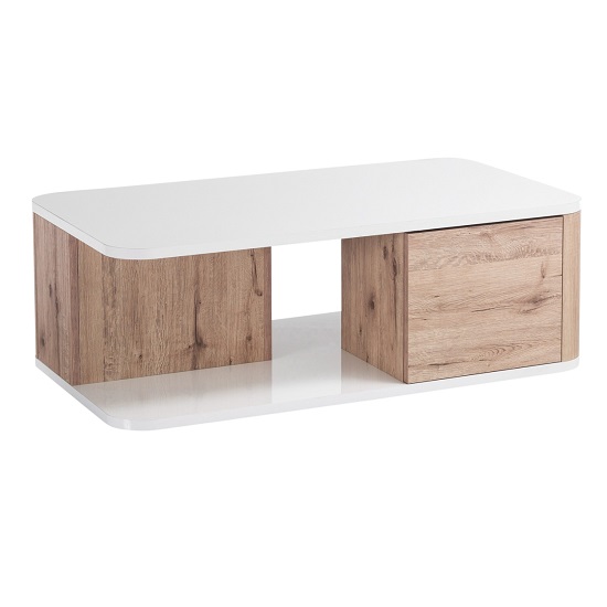 Kemble Coffee Table In Oak And White Lacquered Gloss_2